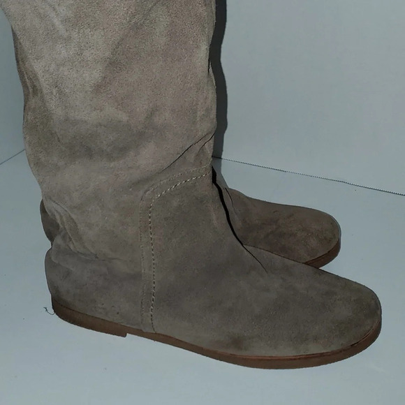 Sam Edelman Fur Fold Versatile High Knee Suede Boot Size 9 - Picture 5 of 16